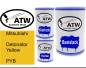 Preview: Mitsubishi, Detonator Yellow, PYB: 500ml Lackdose + 500ml Klarlack + 250ml Härter - Set, von ATW Autoteile West.